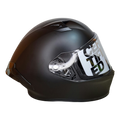 Casco integral ICH 503 Solid en color negro mate con diseño aerodinámico y visor transparente.